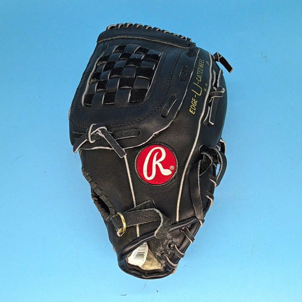 Rawlings RBG10B 13" Baseball Softball Glove Basket Web Edge-U-Cated Heel RHT